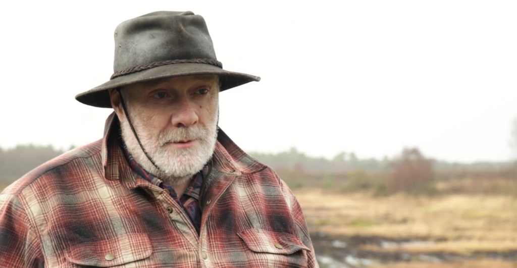 Photogrpah of Ciaran Duggan on Knockirr Bog 